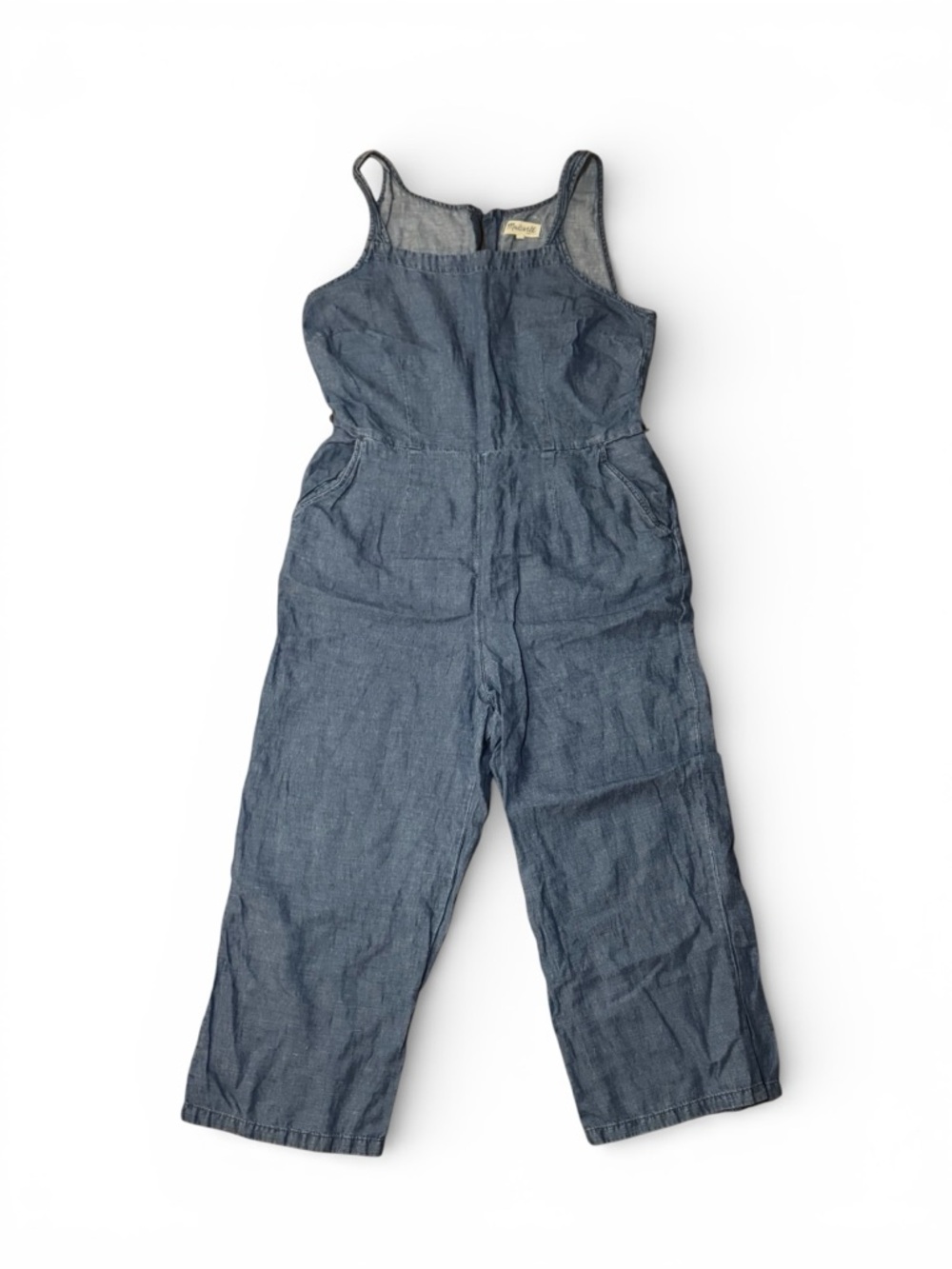 Madewell Blue Sleeveless Jumpsuit